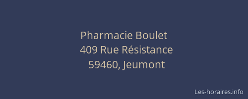 Pharmacie Boulet