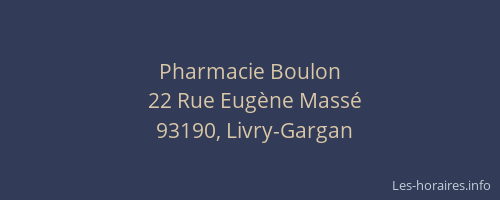 Pharmacie Boulon