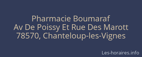 Pharmacie Boumaraf
