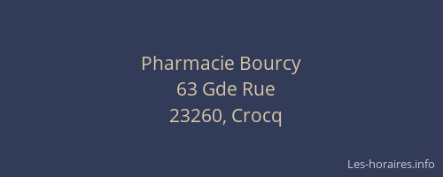 Pharmacie Bourcy