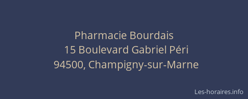 Pharmacie Bourdais