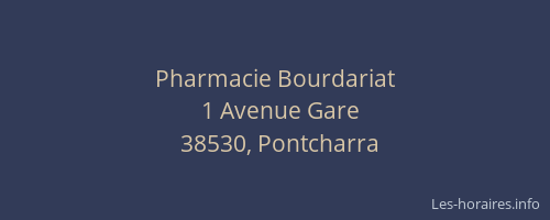 Pharmacie Bourdariat