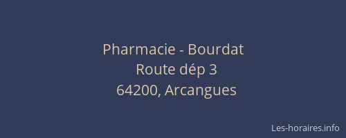 Pharmacie - Bourdat