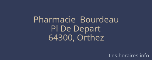 Pharmacie  Bourdeau
