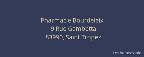 Pharmacie Bourdeleix