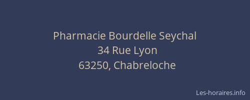 Pharmacie Bourdelle Seychal