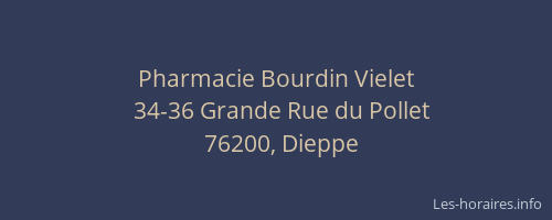 Pharmacie Bourdin Vielet