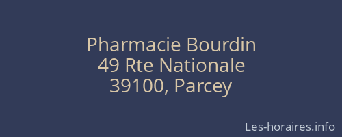 Pharmacie Bourdin