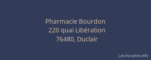 Pharmacie Bourdon