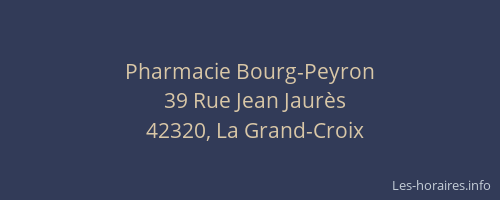 Pharmacie Bourg-Peyron