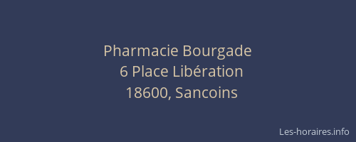 Pharmacie Bourgade
