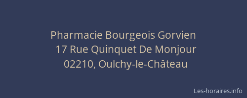 Pharmacie Bourgeois Gorvien