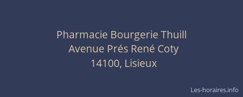 Pharmacie Bourgerie Thuill