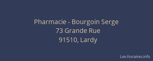 Pharmacie - Bourgoin Serge