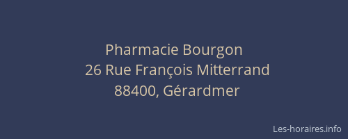 Pharmacie Bourgon