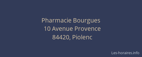 Pharmacie Bourgues