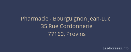 Pharmacie - Bourguignon Jean-Luc