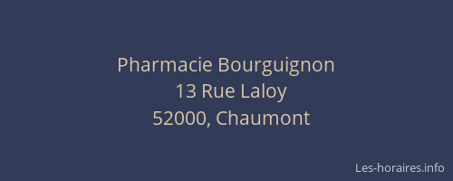 Pharmacie Bourguignon