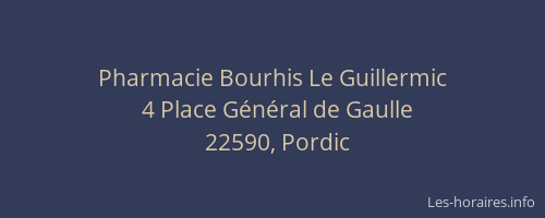 Pharmacie Bourhis Le Guillermic