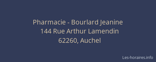 Pharmacie - Bourlard Jeanine