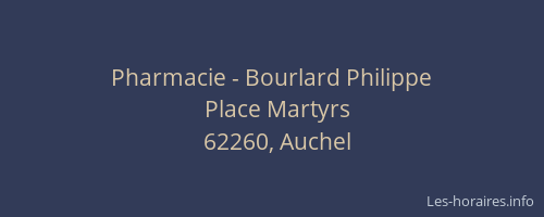 Pharmacie - Bourlard Philippe