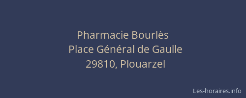Pharmacie Bourl&egrave;s