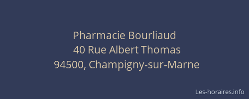 Pharmacie Bourliaud