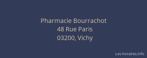 Pharmacie Bourrachot