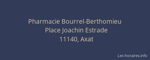 Pharmacie Bourrel-Berthomieu