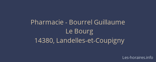 Pharmacie - Bourrel Guillaume