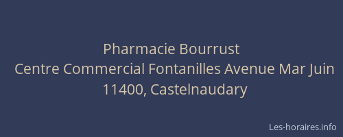 Pharmacie Bourrust