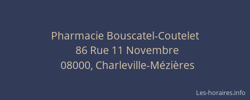 Pharmacie Bouscatel-Coutelet