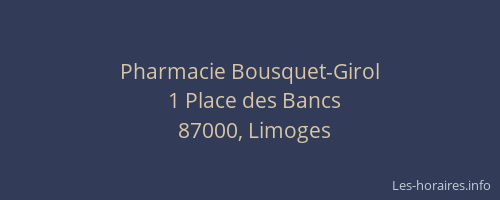 Pharmacie Bousquet-Girol