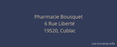 Pharmacie Bousquet