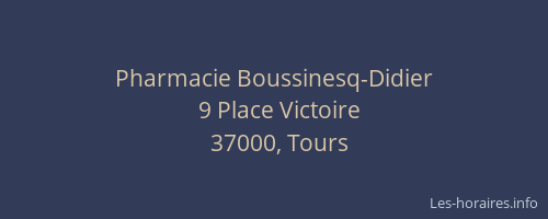 Pharmacie Boussinesq-Didier