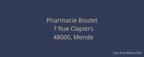 Pharmacie Boutet