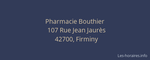 Pharmacie Bouthier