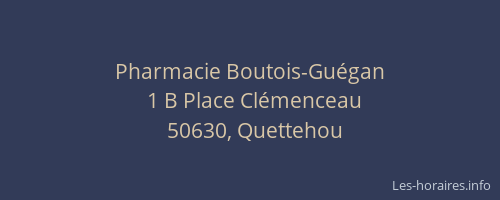 Pharmacie Boutois-Guégan