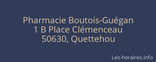 Pharmacie Boutois-Guégan