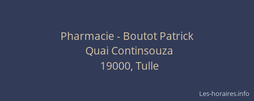 Pharmacie - Boutot Patrick