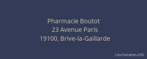 Pharmacie Boutot