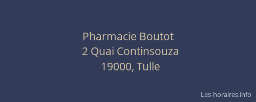 Pharmacie Boutot