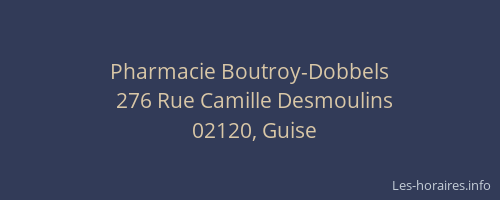 Pharmacie Boutroy-Dobbels