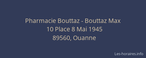 Pharmacie Bouttaz - Bouttaz Max