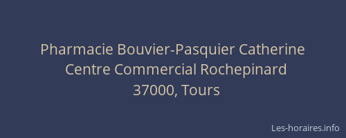 Pharmacie Bouvier-Pasquier Catherine