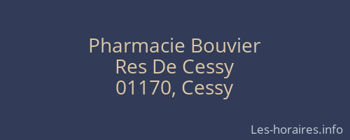 Pharmacie Bouvier