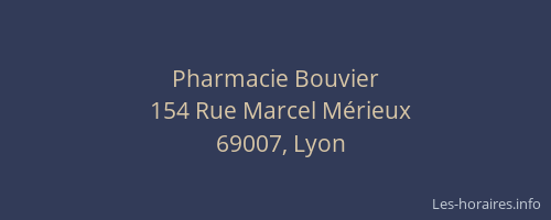 Pharmacie Bouvier
