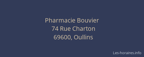 Pharmacie Bouvier