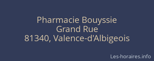 Pharmacie Bouyssie