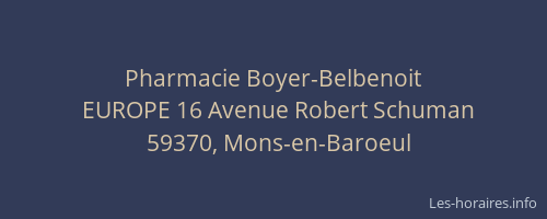 Pharmacie Boyer-Belbenoit